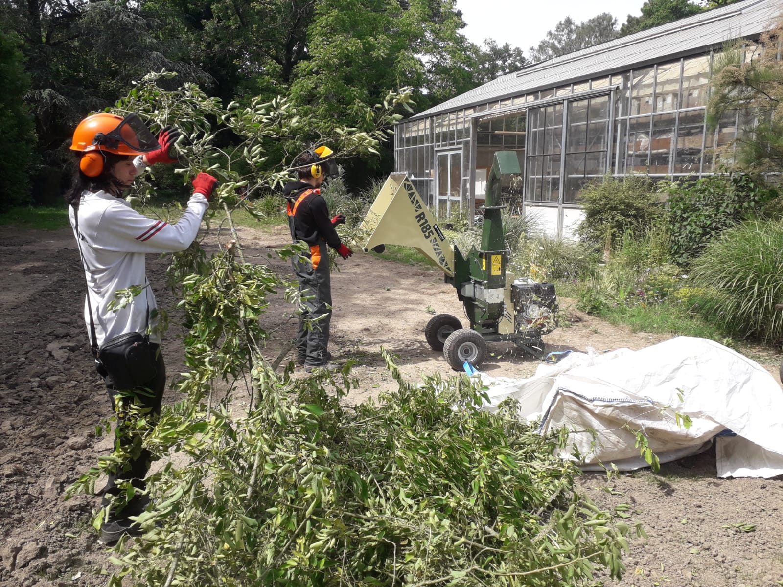 Chantier sur l’aire de TP : les CAPa 2 JP en action 