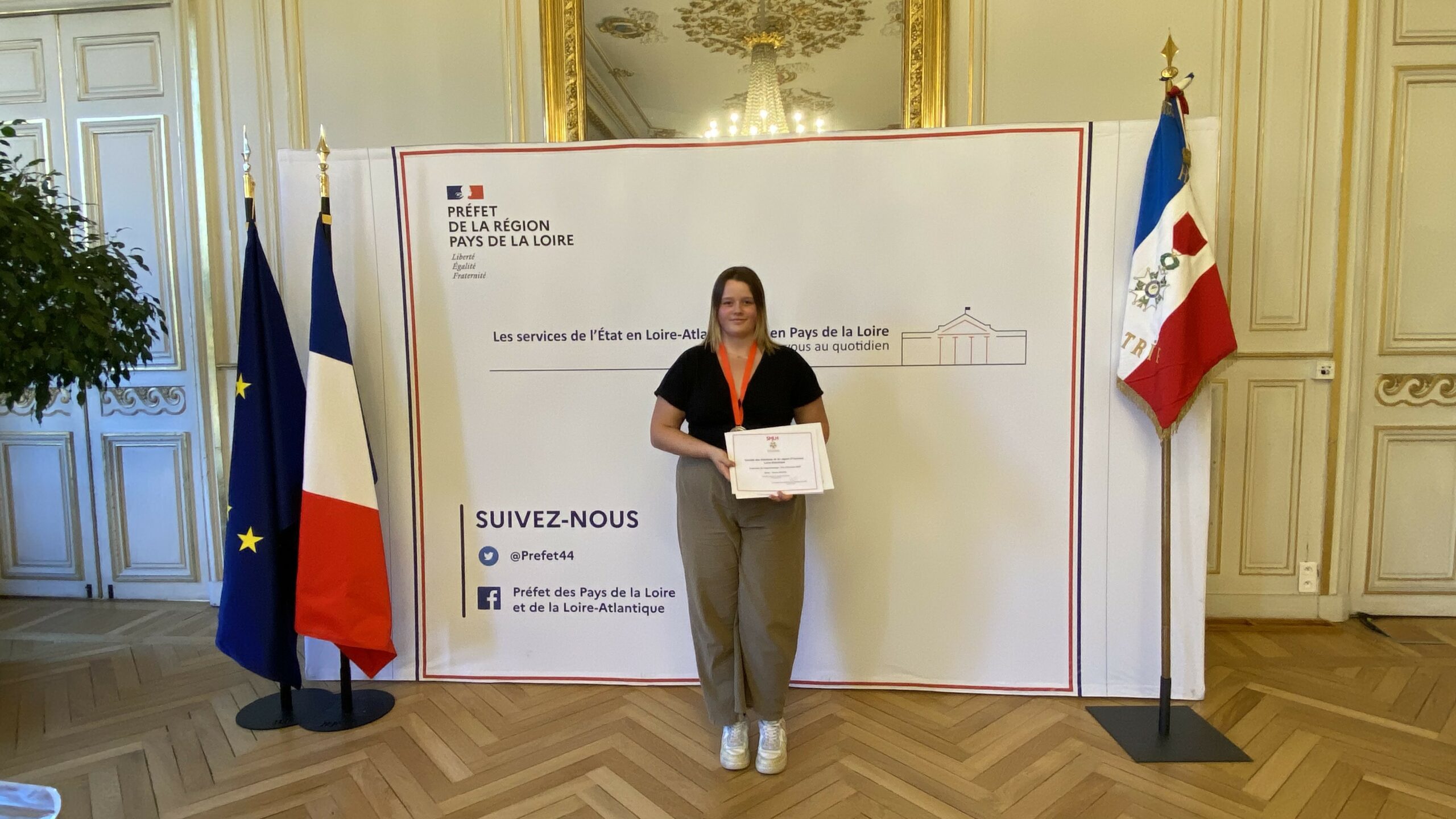 Marina, médaillée du prix des apprentis